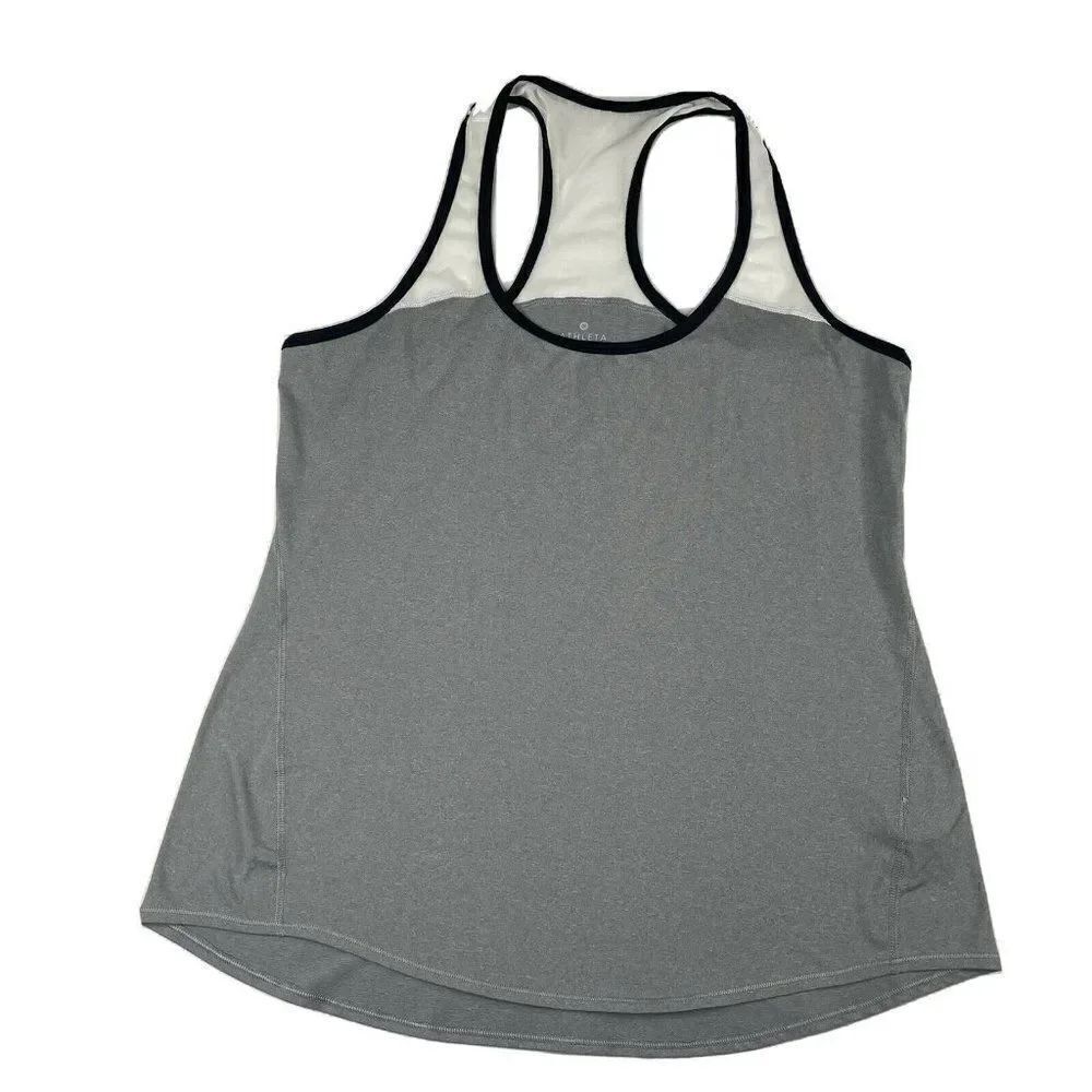 Athleta Chi Mesh Racerback Tank Gray